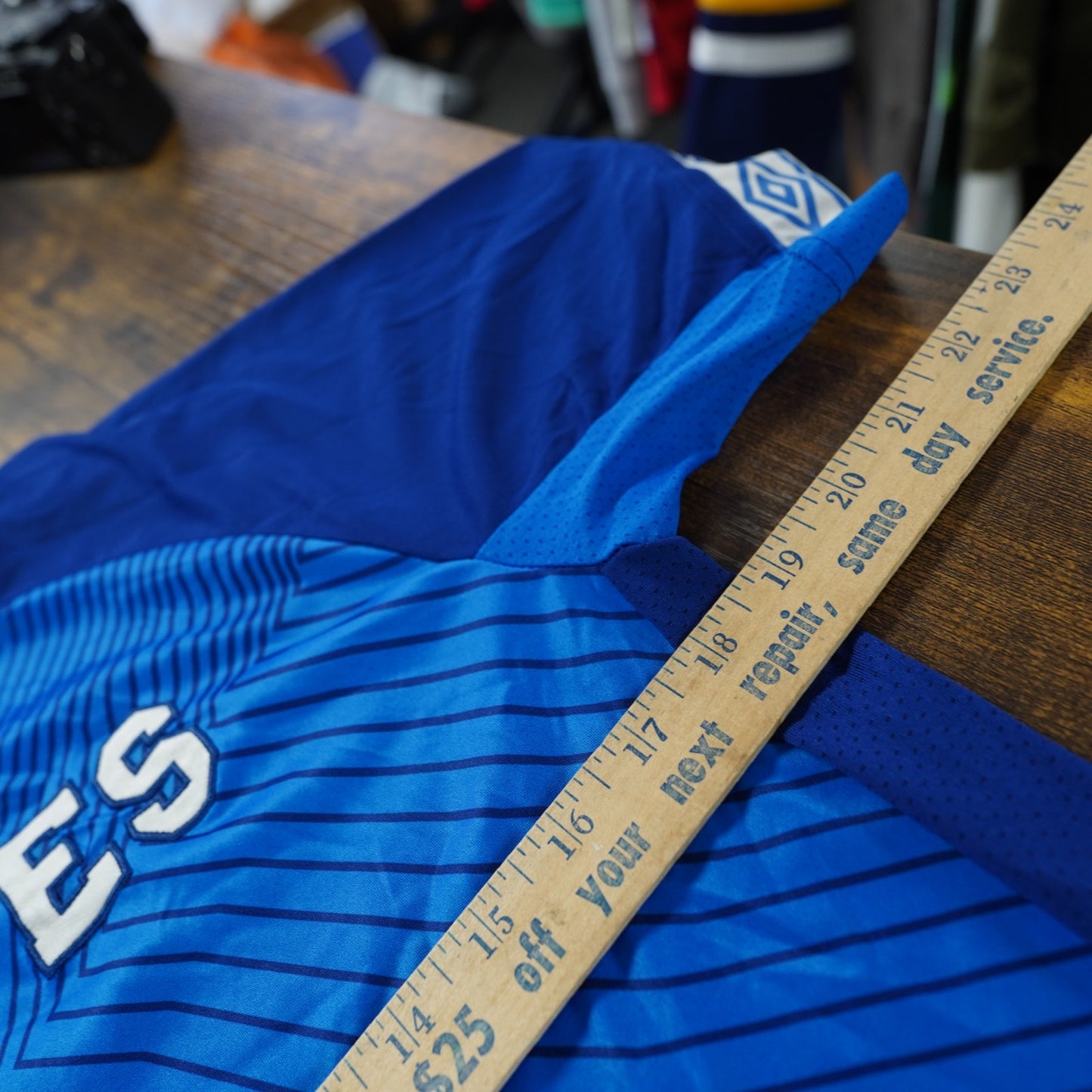 (M) Umbro El Salvador 2019 Home Soccer Jersey Men's M Blue Football Kit Futbol