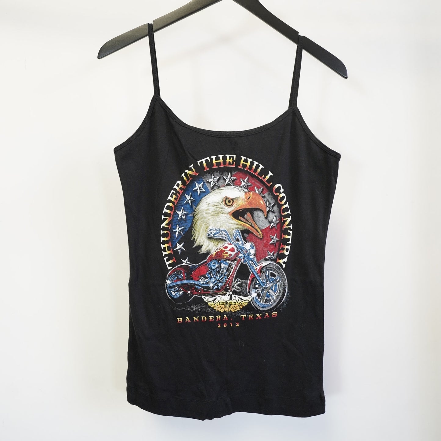 (Women's XL) Vintage Bandera Texas Biker Rally Tank Top Women's XL Y2K 2000s Motorcycle