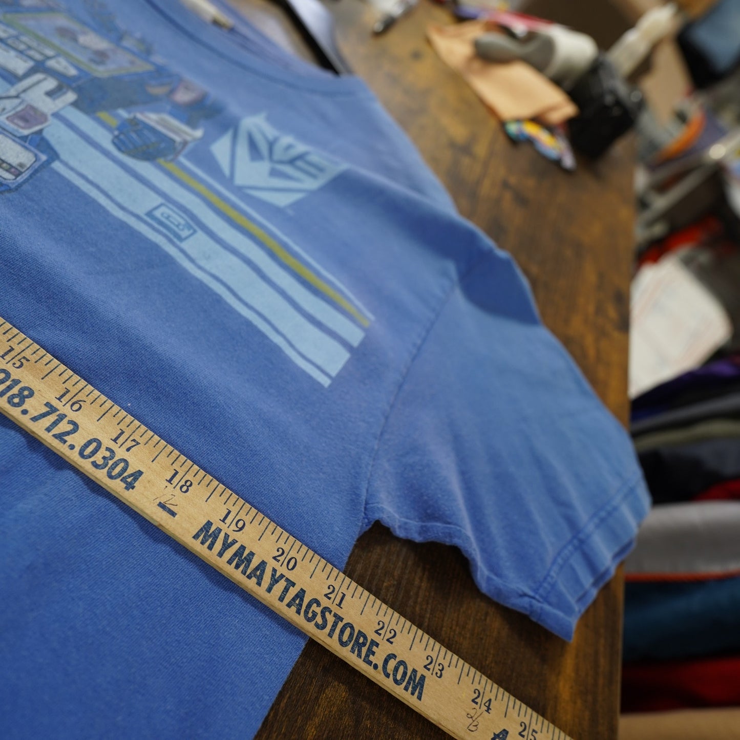 (L) Vintage Transformers 2007 Optimus Prime T-Shirt Men's L Blue Y2K Retro