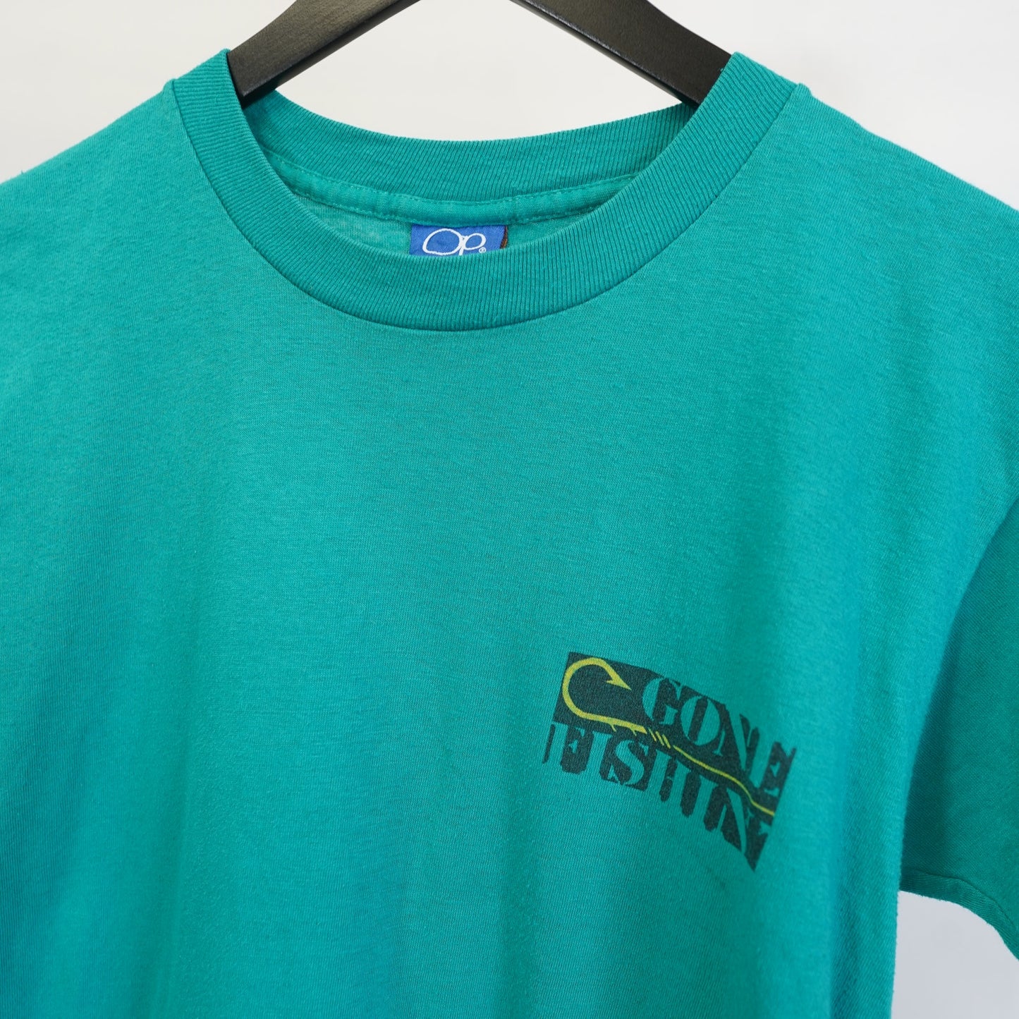 (XS) Vintage Ocean Pacific Surf & Skate T-Shirt Men's XS Youth XL Aqua Single Stitch