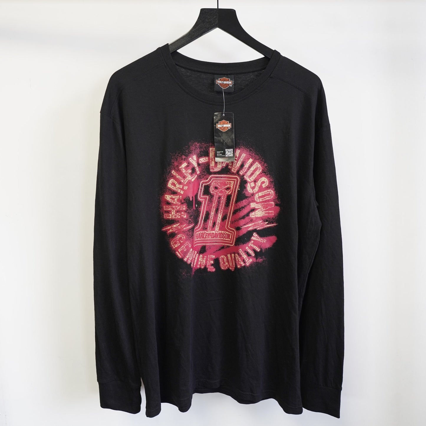 (XL) Vintage Harley Davidson Motorcycle Eagle Biker Longsleeve T-Shirt Men's XL New