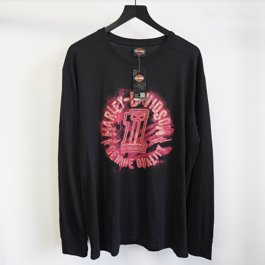(XL) Vintage Harley Davidson Motorcycle Eagle Biker Longsleeve T-Shirt Men's XL New