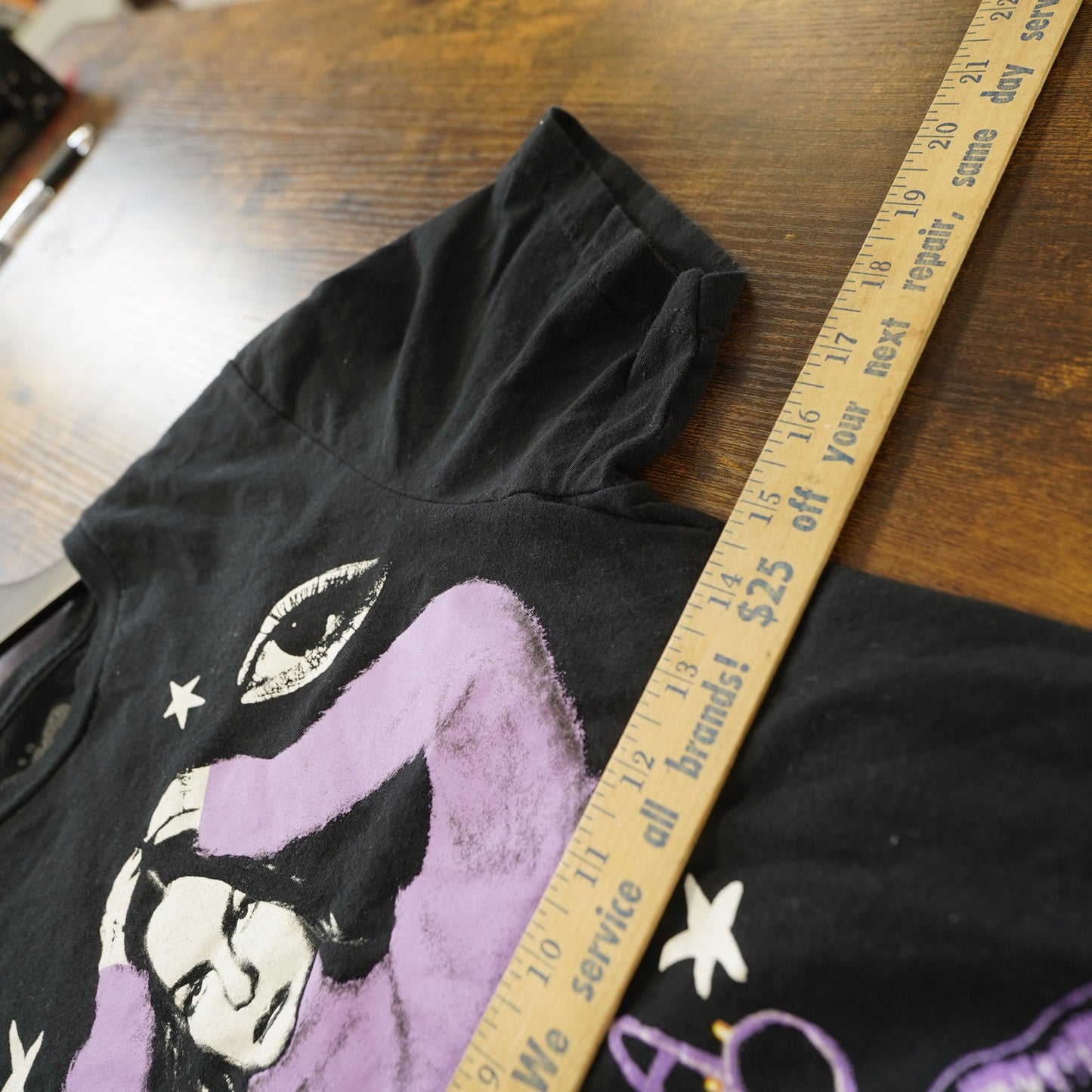 (XS) Olivia Rodrigo Graphic Tour T-Shirt Black Purple Star Band Merch Women's XS