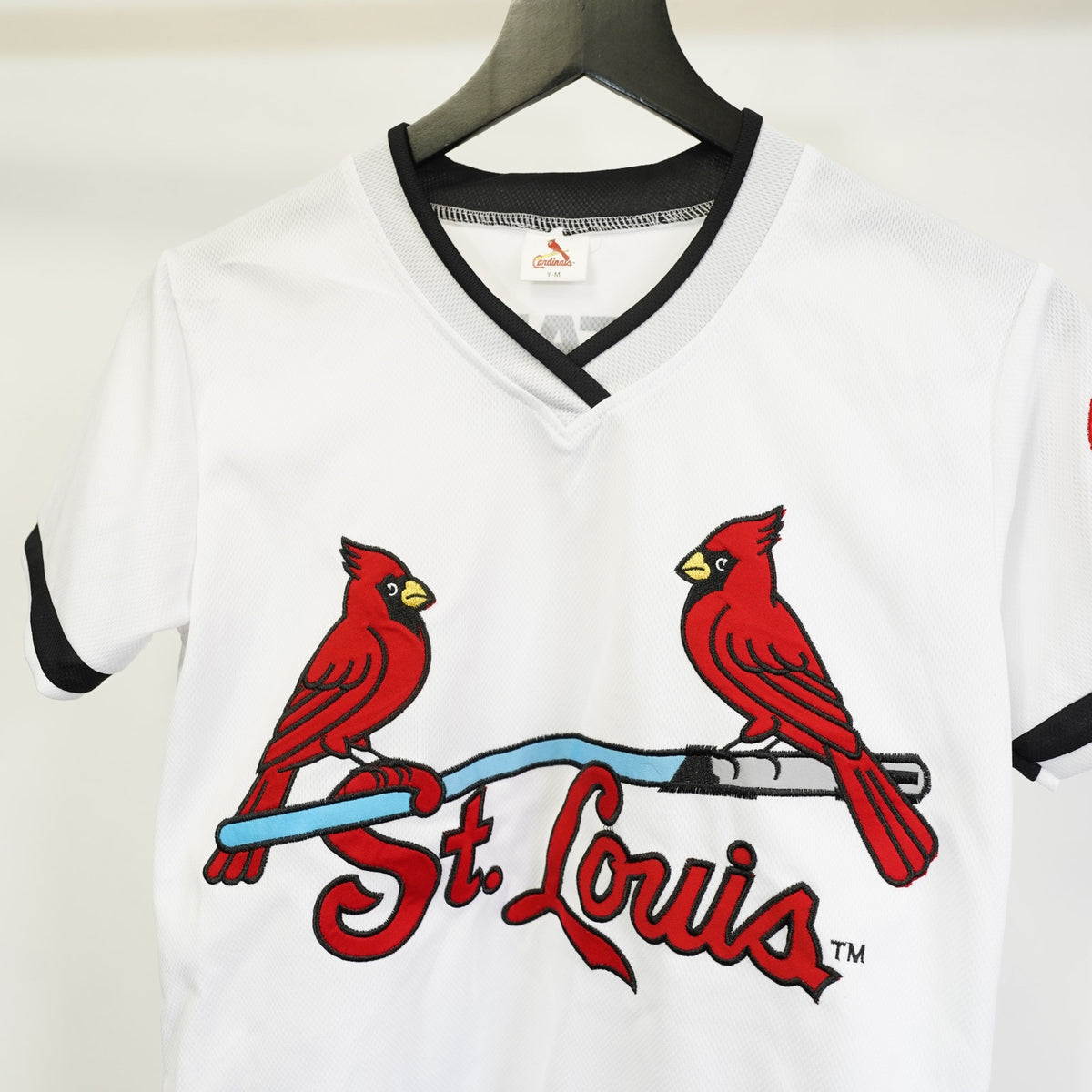 (Boys M) Vintage St. Louis Cardinals Star Wars Baseball Jersey Boys M Youth White Sewn