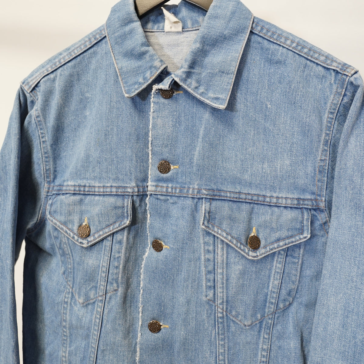 (M) True Vintage 1970s Light Wash Denim Jacket Men's M Western Indie