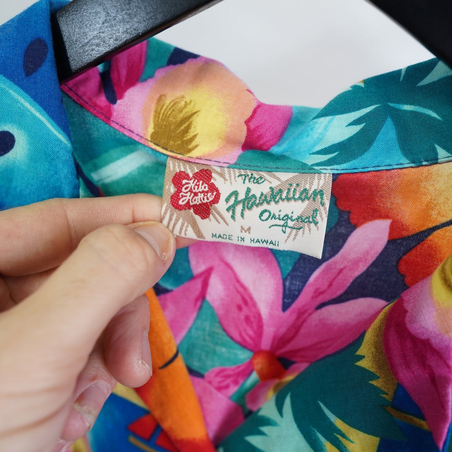 (M) Vintage 90s The Hawaiian Original Shirt Men's M Floral Tropical Surf Hibiscus