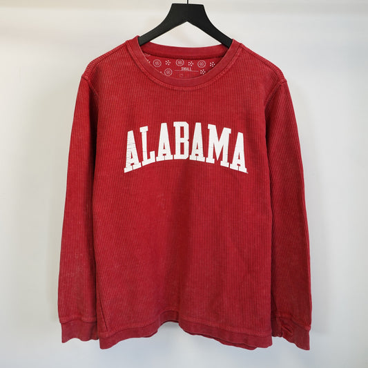 (S) Alabama Crimson Tide Pressbox Crewneck Sweatshirt Women's S Oversized Fit Red