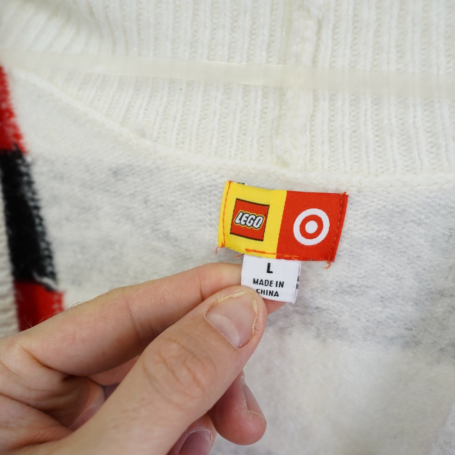 (L) LEGO Collection x Target Brick Striped Duster Cardigan Knit Sweater Size L