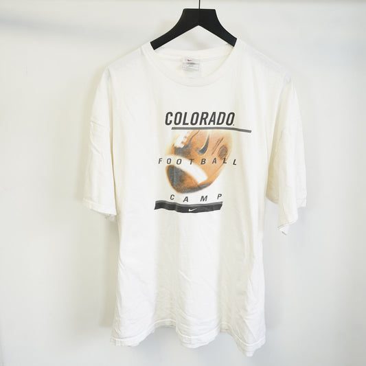 (XXL) Vintage Colorado Buffaloes Nike Football Camp 90s T-Shirt Men's XXL White Retro