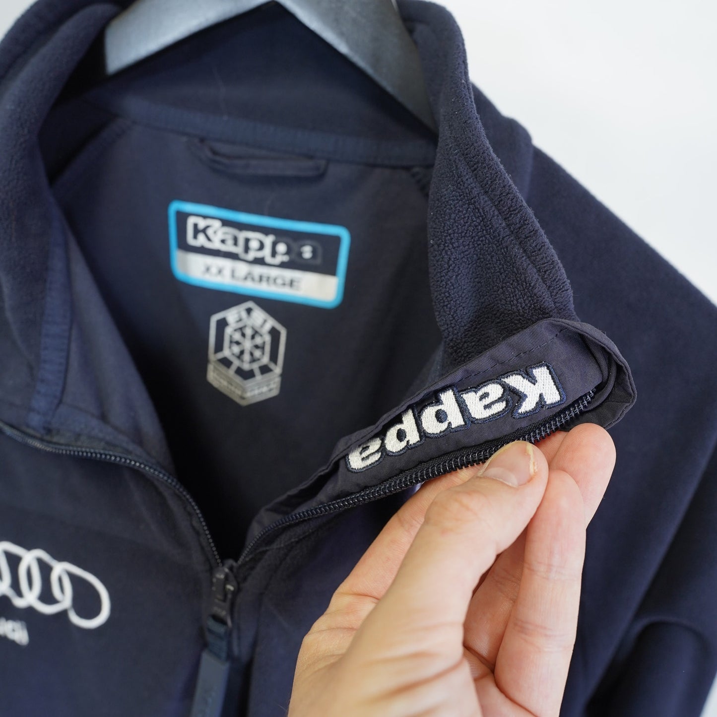 (XXL) Vintage Kappa Audi Formula 1 Racing Fleece Jacket Men's XXL Blue Stitched F1