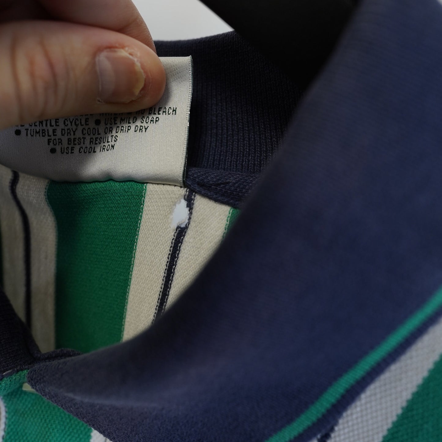 (XL) The Masters 90s Vertically Striped Golf Polo Shirt Slazenger Men's XL Green