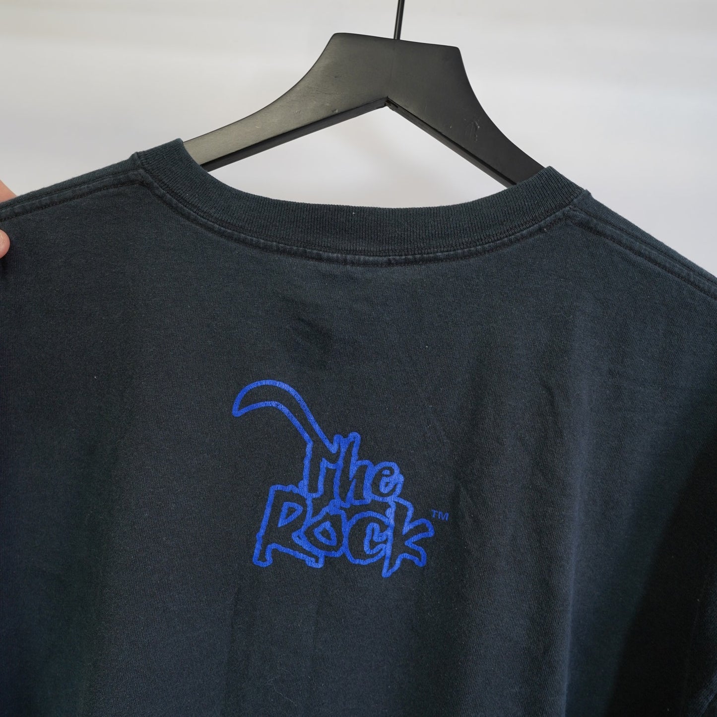 (XXL) Vintage 2000 The Rock Poontang Pie Mens T-Shirt WWF WWE Sz 2XL Black Wrestling