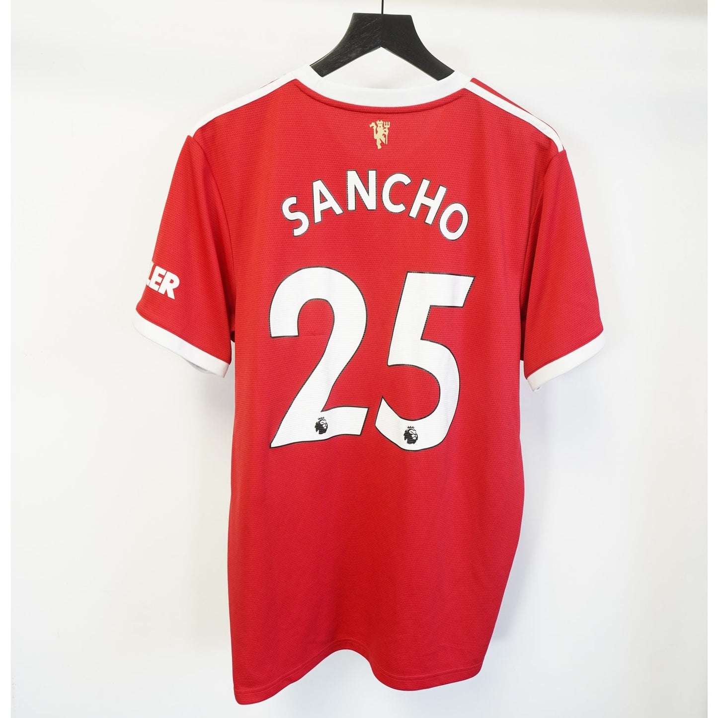 (XL) Adidas Manchester United Jadeo Sancho Soccer Jersey Men's XL Red White Futbol