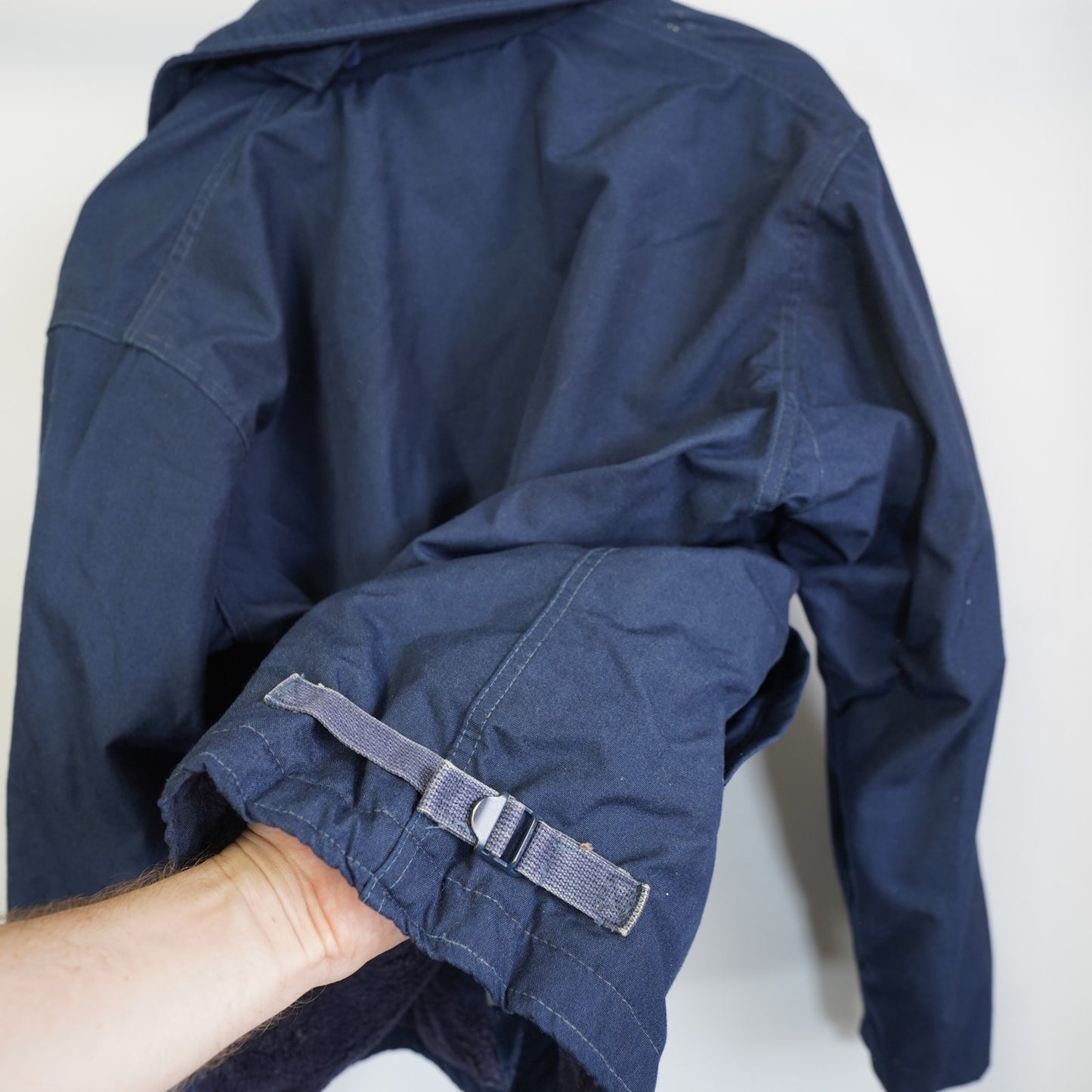 (L) Vintage US Navy Aramid Cold Weather Deck Jacket 90s Military Men's L Blue Bomber