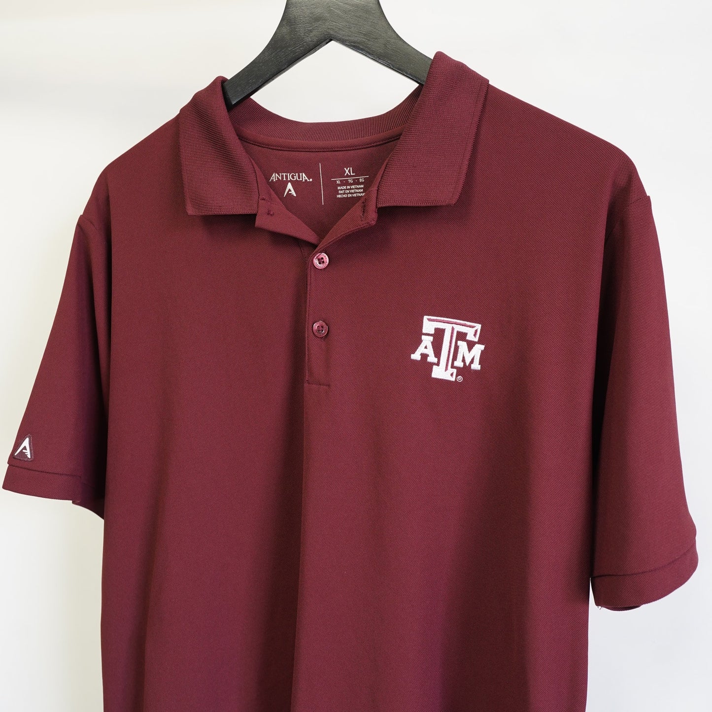 (XL) Texas A&M Aggies Antigua Performance Polo Shirt Sewn Men's XL Maroon ATM