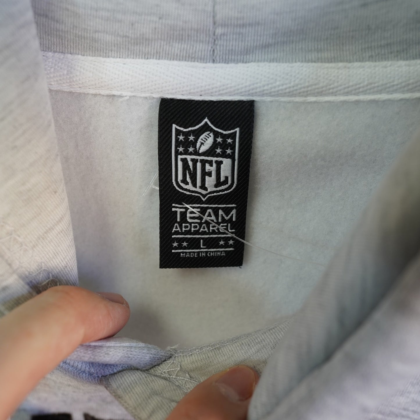 (L) Tampa Bay Buccaneers Sewn Hoodie Men's L Brand New Team Nfl Gray Sweatshirt
