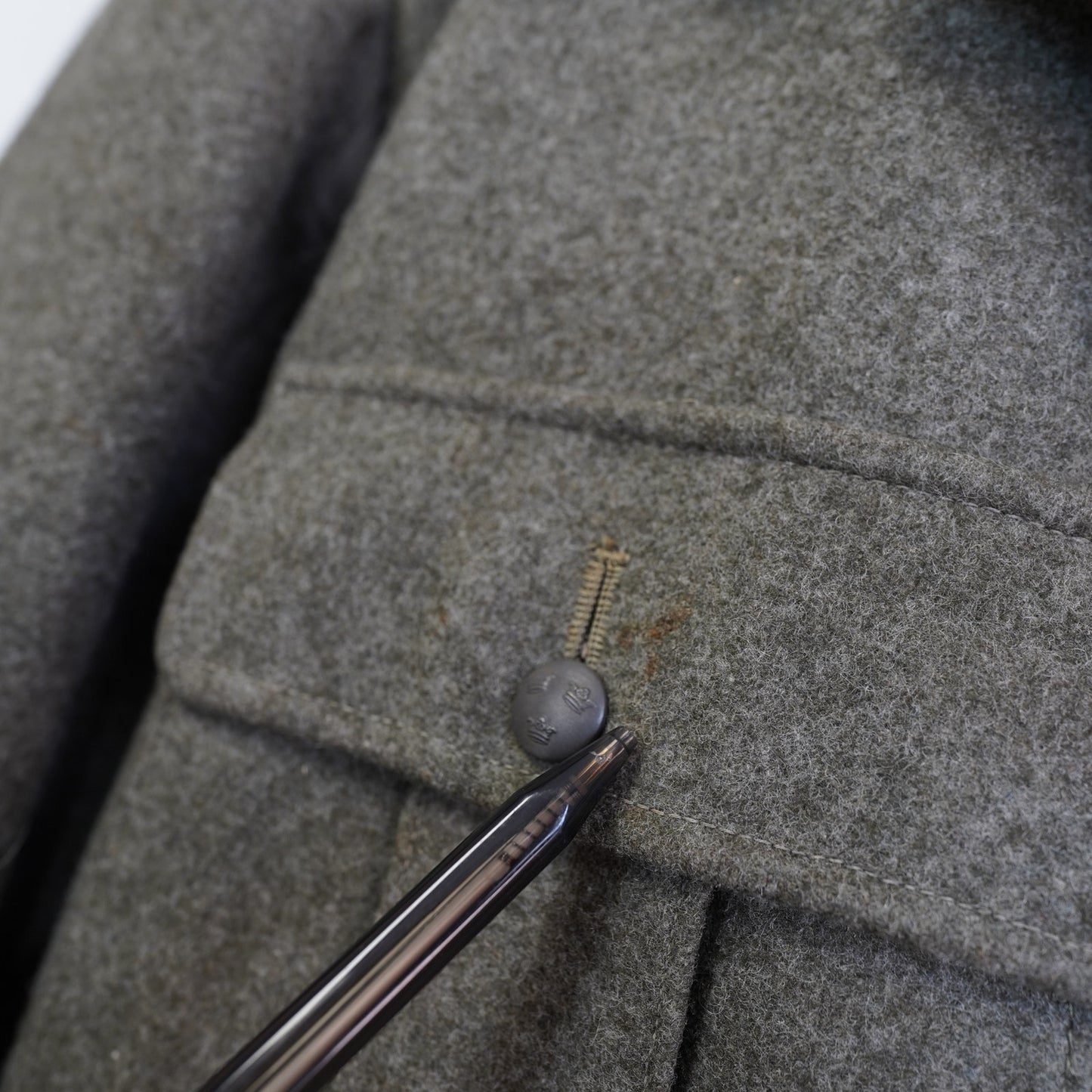 (M Sz. 40) True Vintage 40s Swedish Military Wool Army Officer Jacket Soderbergs Sz. 40 R