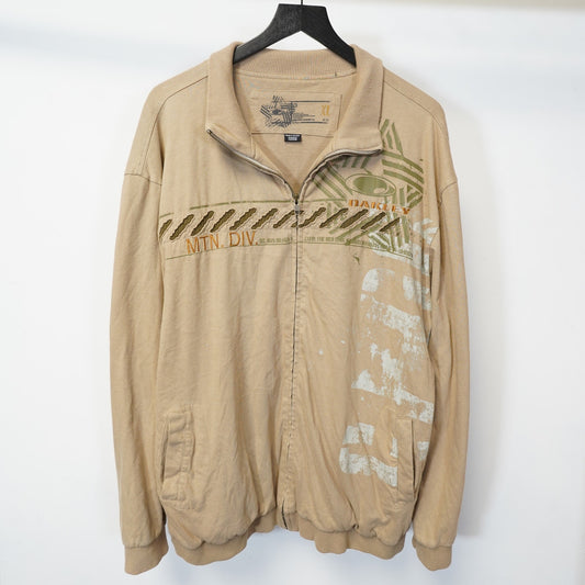 Vintage  (XL) Oakley Y2K Mountain Division Full Zip Sweater Mens XL Tan 2000 Gorpcore