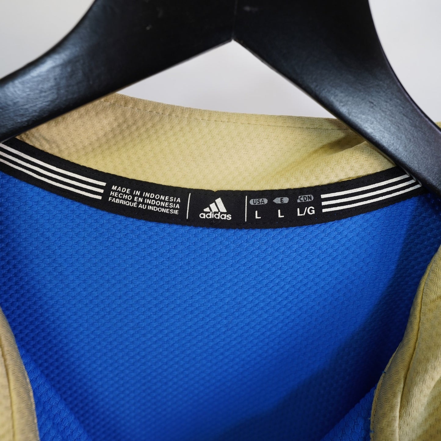 (L) Adidas UCLA Bruins Climalite Golf Polo Shirt Men's L Blue Gold Performance