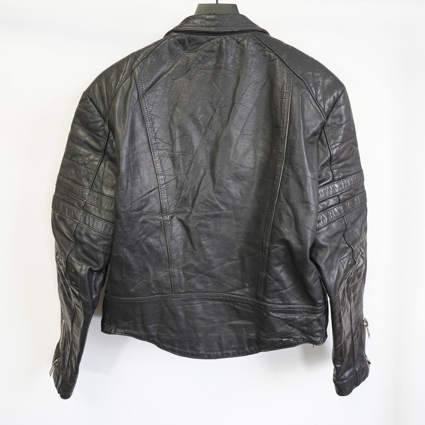 (M) True Vintage 60s Horse Leathers Motorcycle Leather Biker Jacket Men's M Sz. 52
