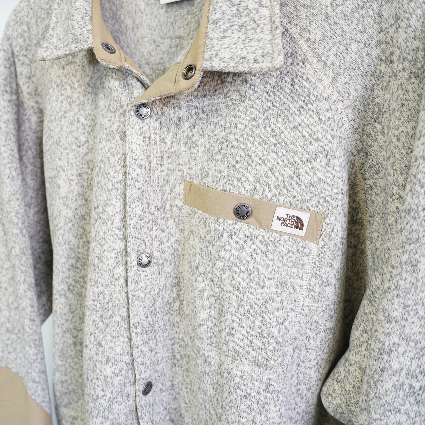 (3XL) The North Face Gordon Lyons Shacket Sand Tan Heather Fleece Jacket Men's 3XL