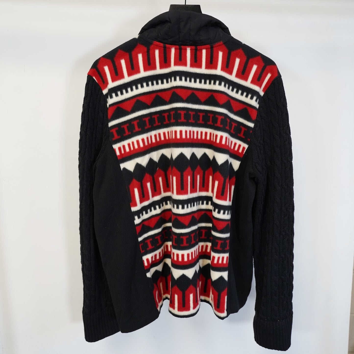 (Women's XXL) Lauren Ralph Lauren Fleece Full-Zip Jacket Women's 2XL Black Southwest Aztec