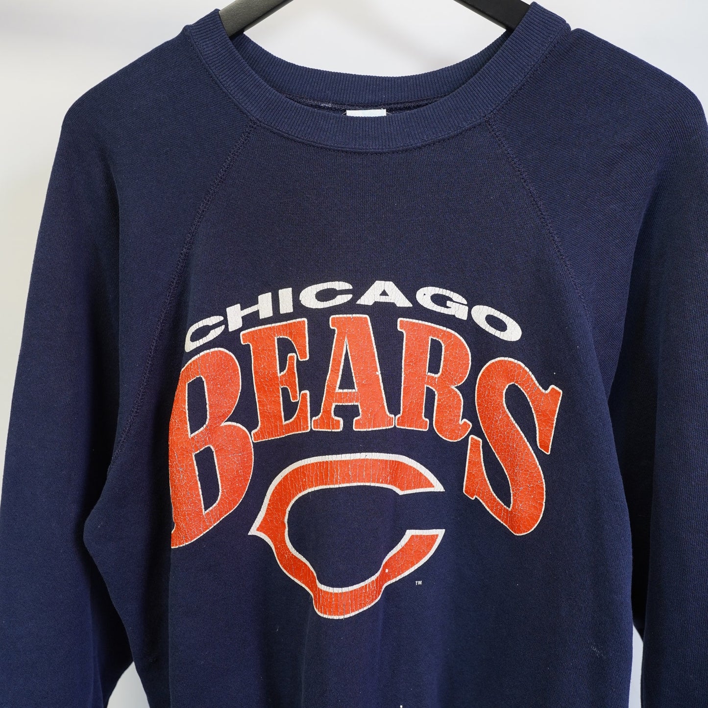 (M) Vintage Chicago Bears Artex Sweatshirt Men's M Boxy Fit Blue 80s Nfl Retro