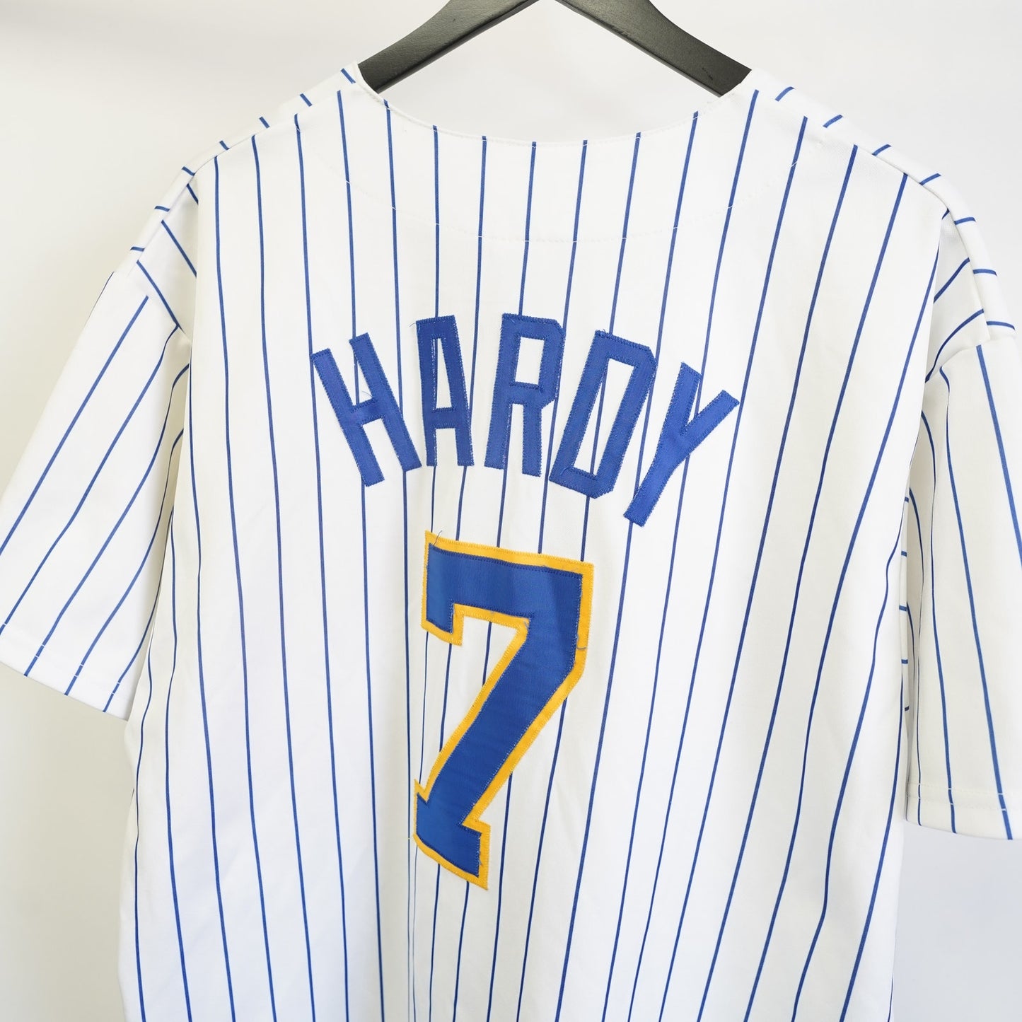 (XXL) Vintage Milwaukee Brewers Majestic Sewn Pinstripe J.J. Hardy Jersey Men's XXL