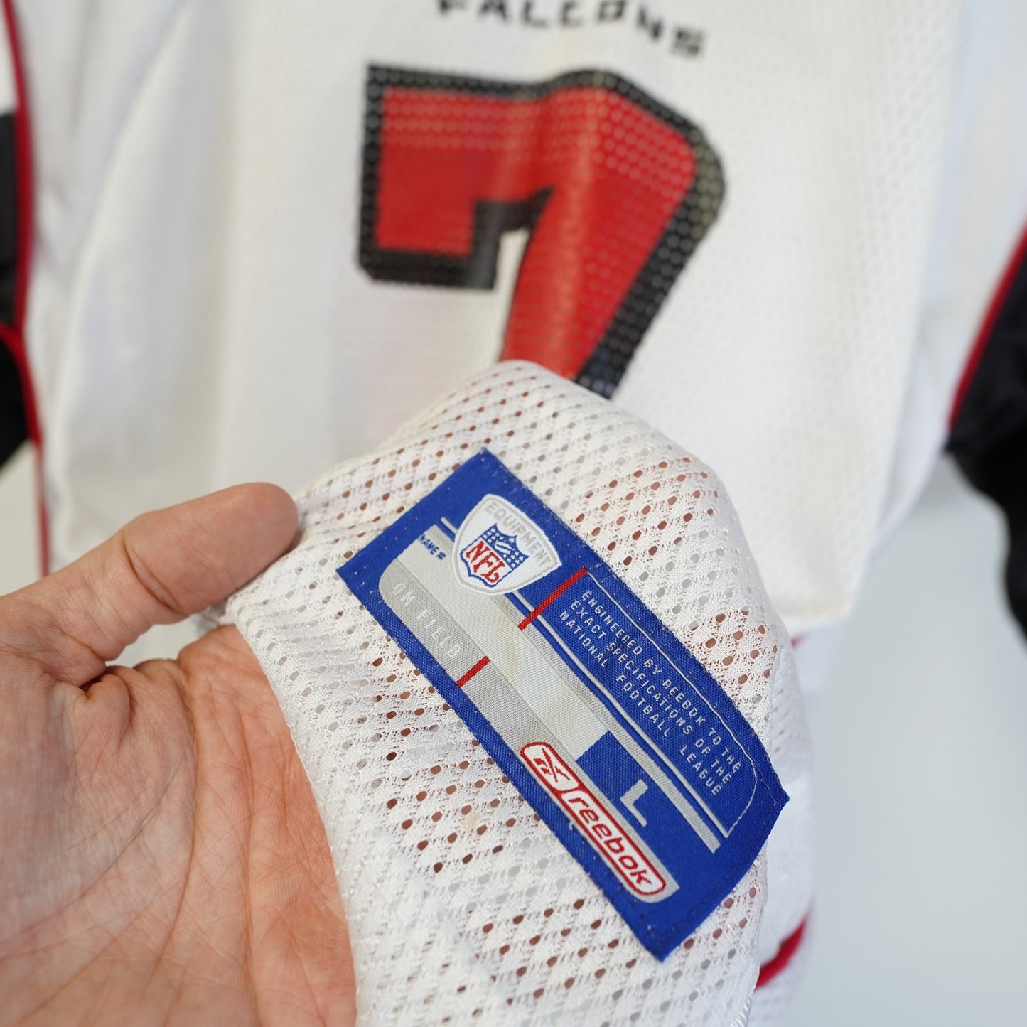 (Youth L) Vintage Michael Vick Atlanta Falcons Reebok Football Jersey Kids L White Mike