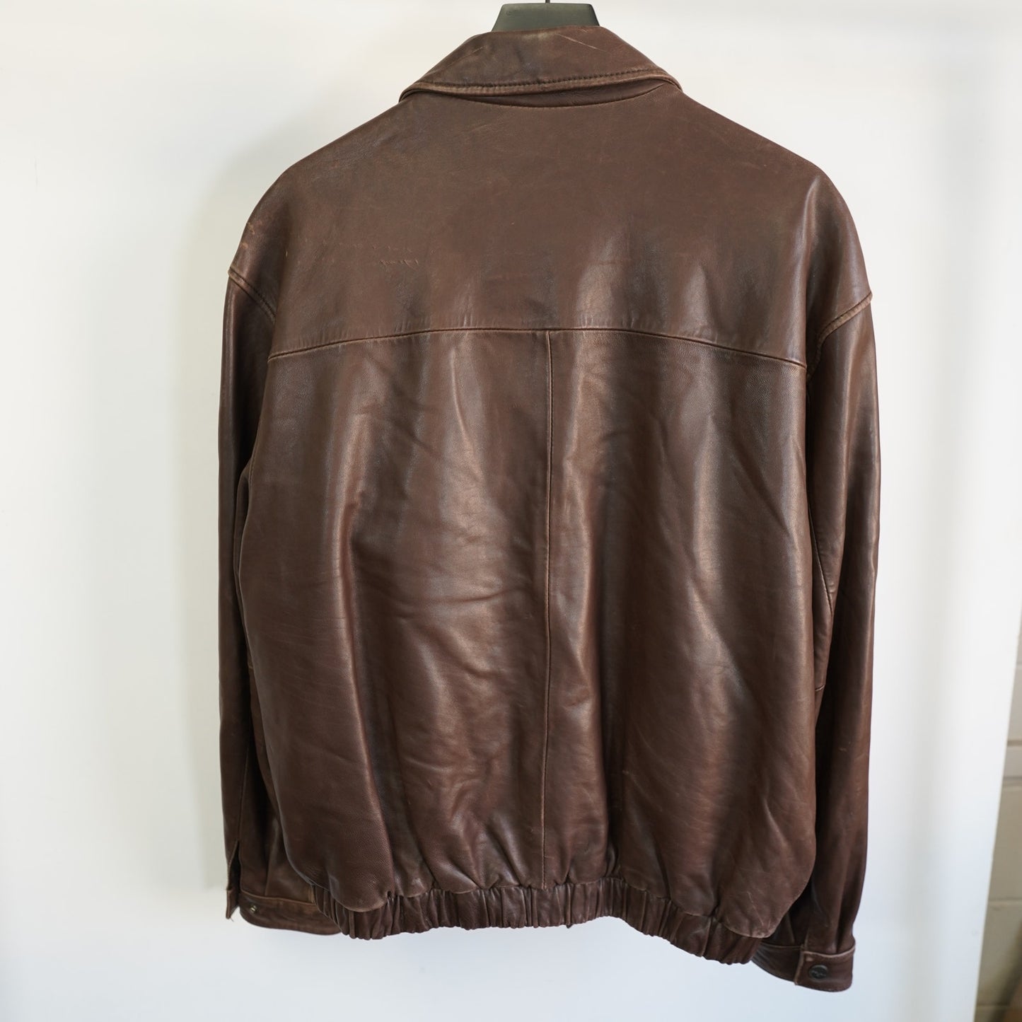 (L) Vintage Daniel Cremieux Lambskin Leather Zip Jacket Men's L Brown
