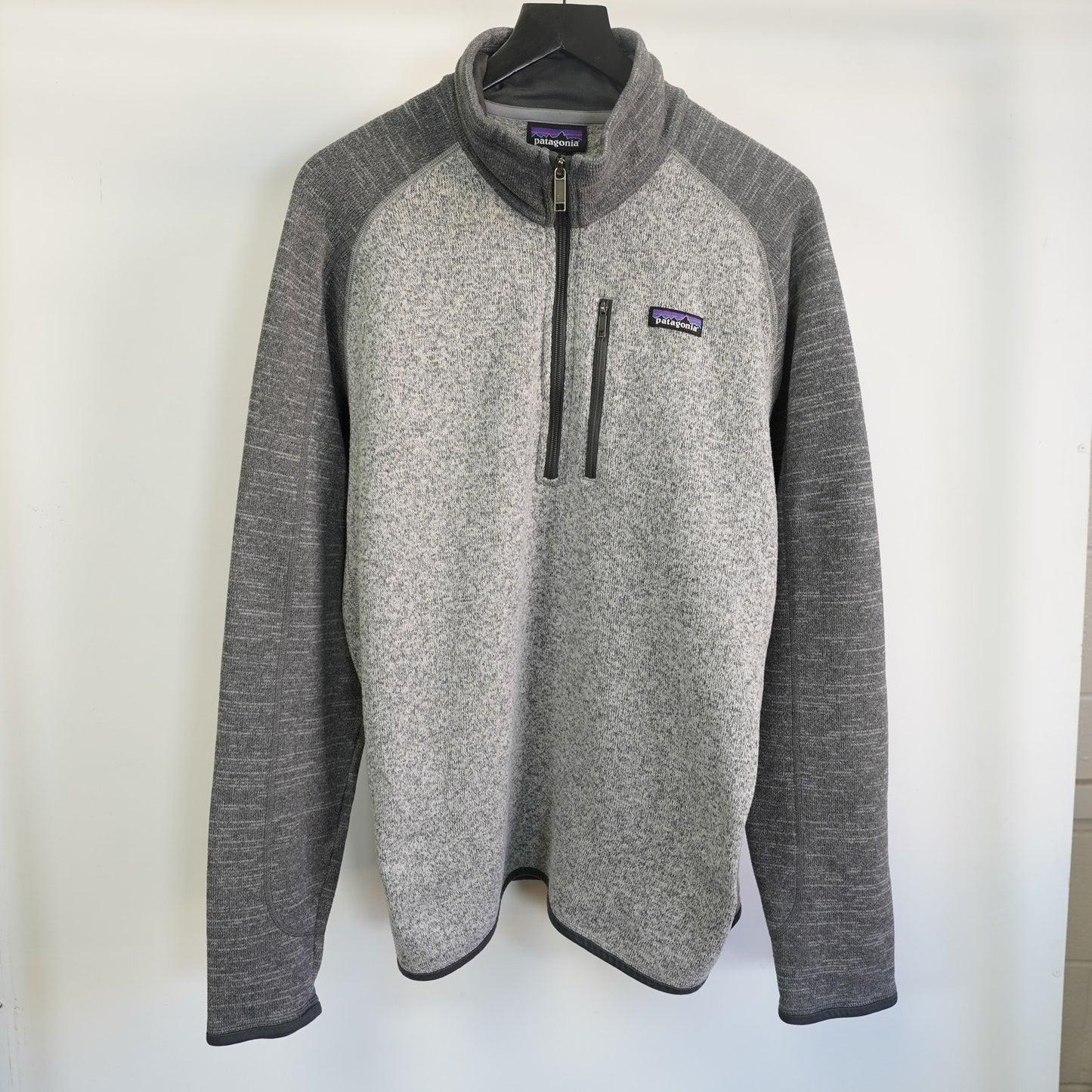 (XL) Patagonia Better Sweater 1/4-Zip Fleece Pullover Men's XL Gray Two Tone Sweater