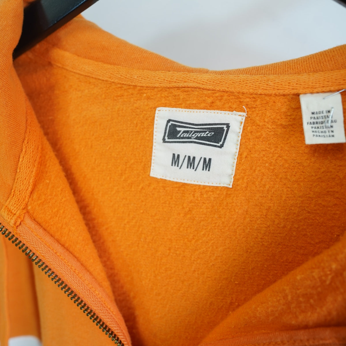 (M) Tennessee Volunteers1/4 Zip Pullover Hoodie Men's M Orange Gray Colorblock Retro