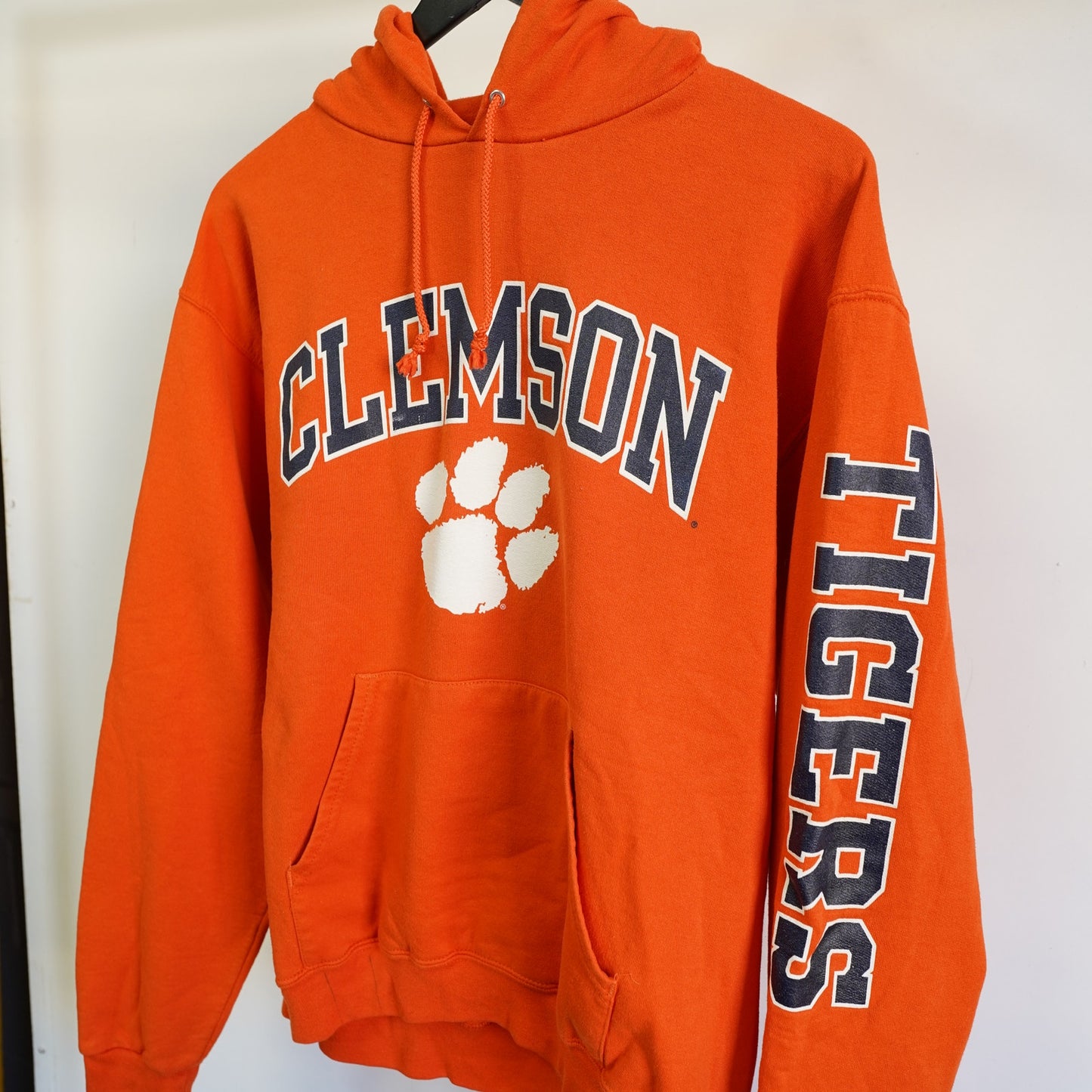 (M) Champion University of Clemson Tigers Orange Hoodie Men's M Jacket