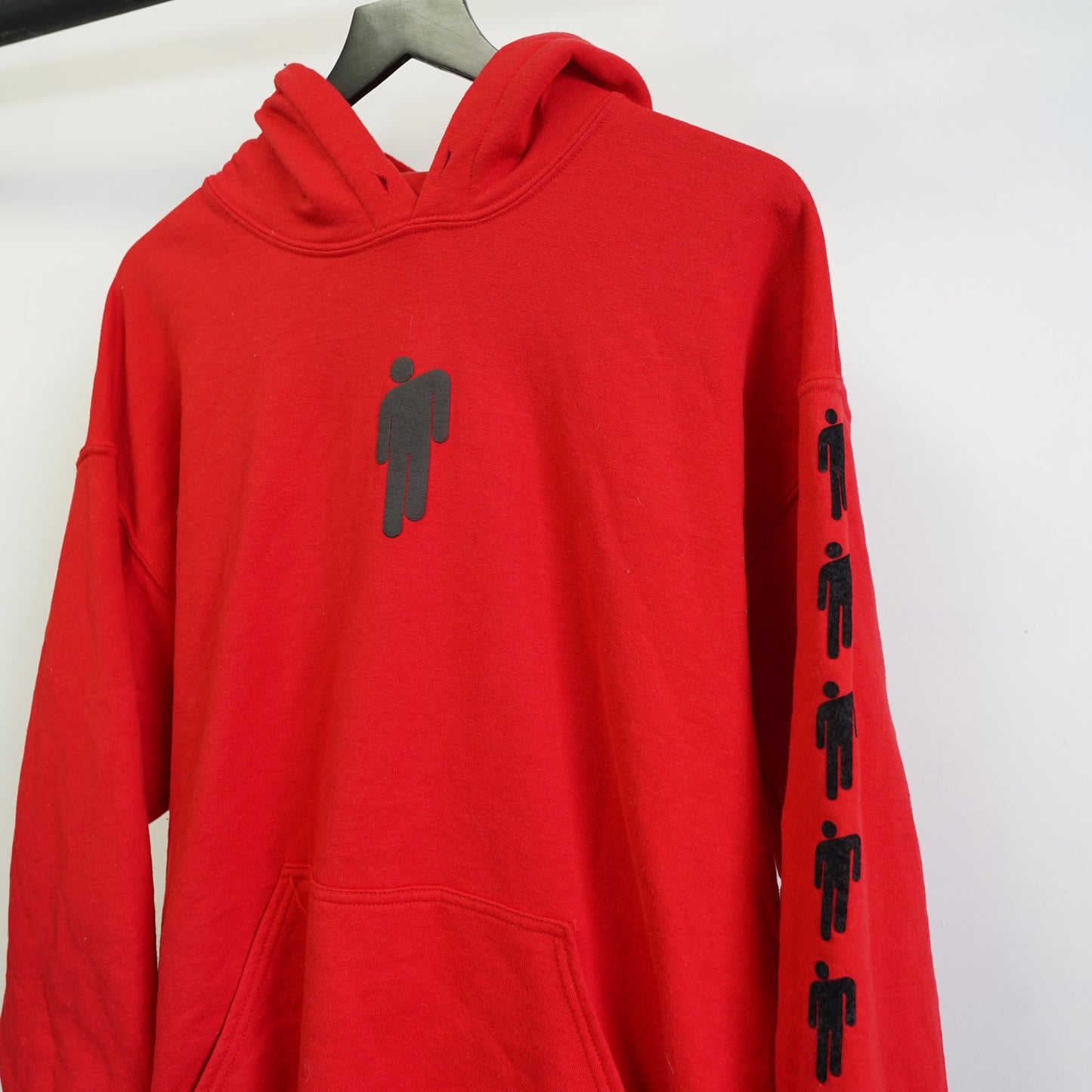 (L) Billie Eilish Concert Tour Promo Hoodie Black Blohsh Logo Unisex L Red Pullover