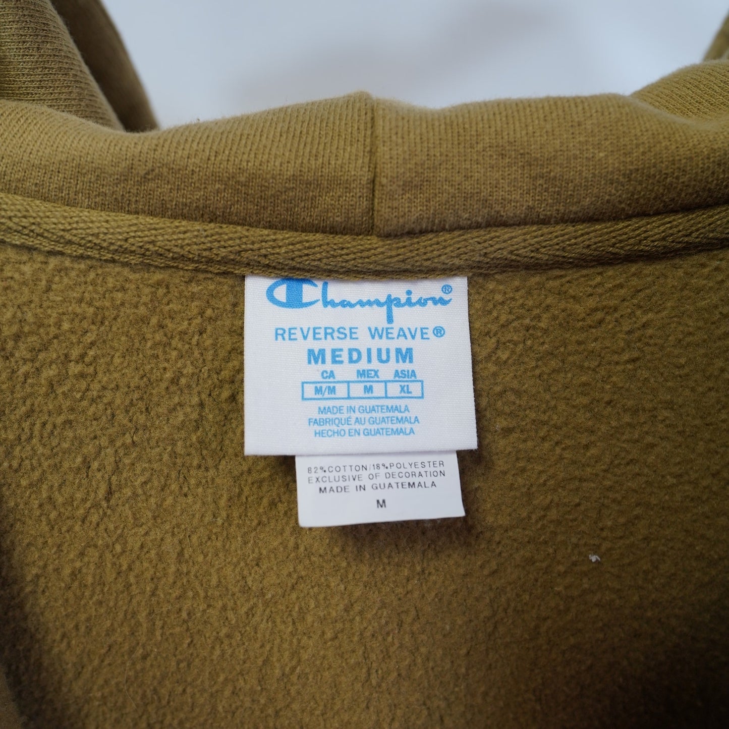 (M) Champion Reverse Weave Full Zip Hoodie Men's M Olive Green Jacket