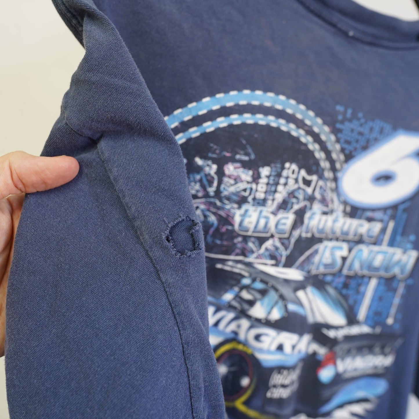 (XXL) Vintage Nascar Mark Martin Viagra Racing T-Shirt Men's 2XL Blue All Over Print