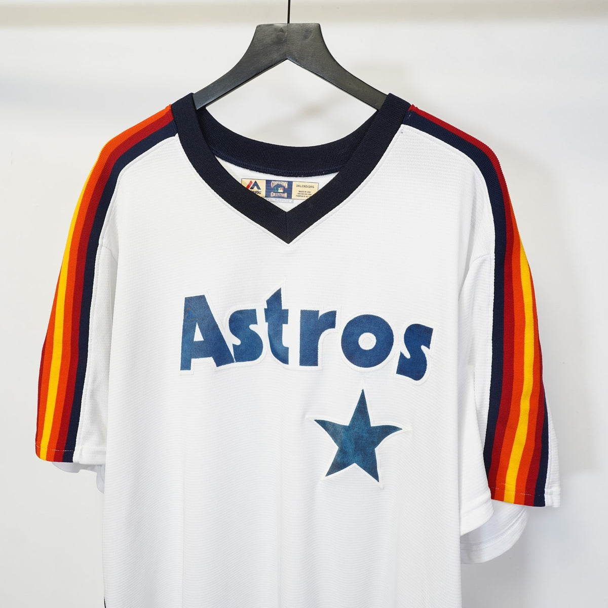 (2XL) Houston Astros Craig Biggio Sewn Majestic Baseball Jersey Men's 2XL White Retro