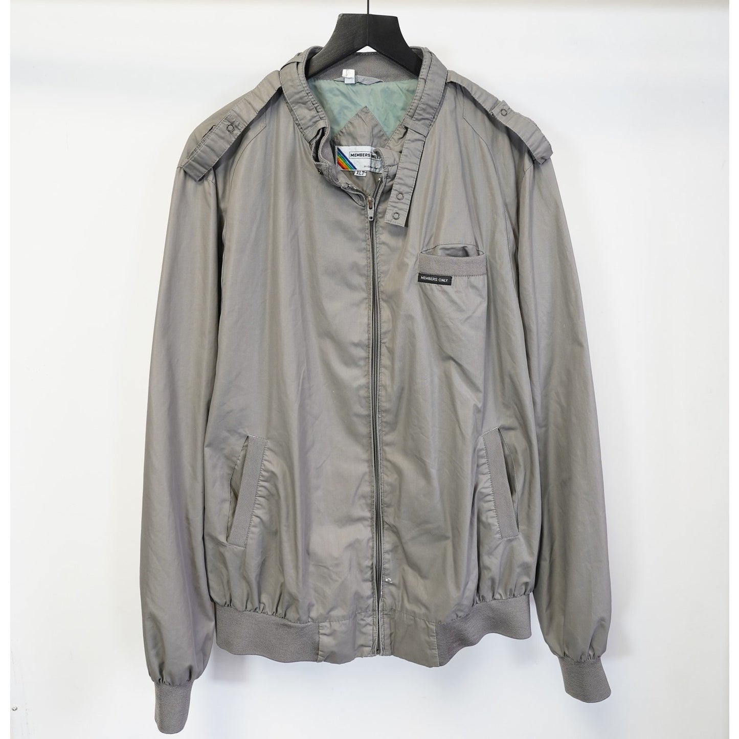 (XLT) Vintage Members Only Essential 80s Bomber Jacket Men's XLT Gray Europe Craft