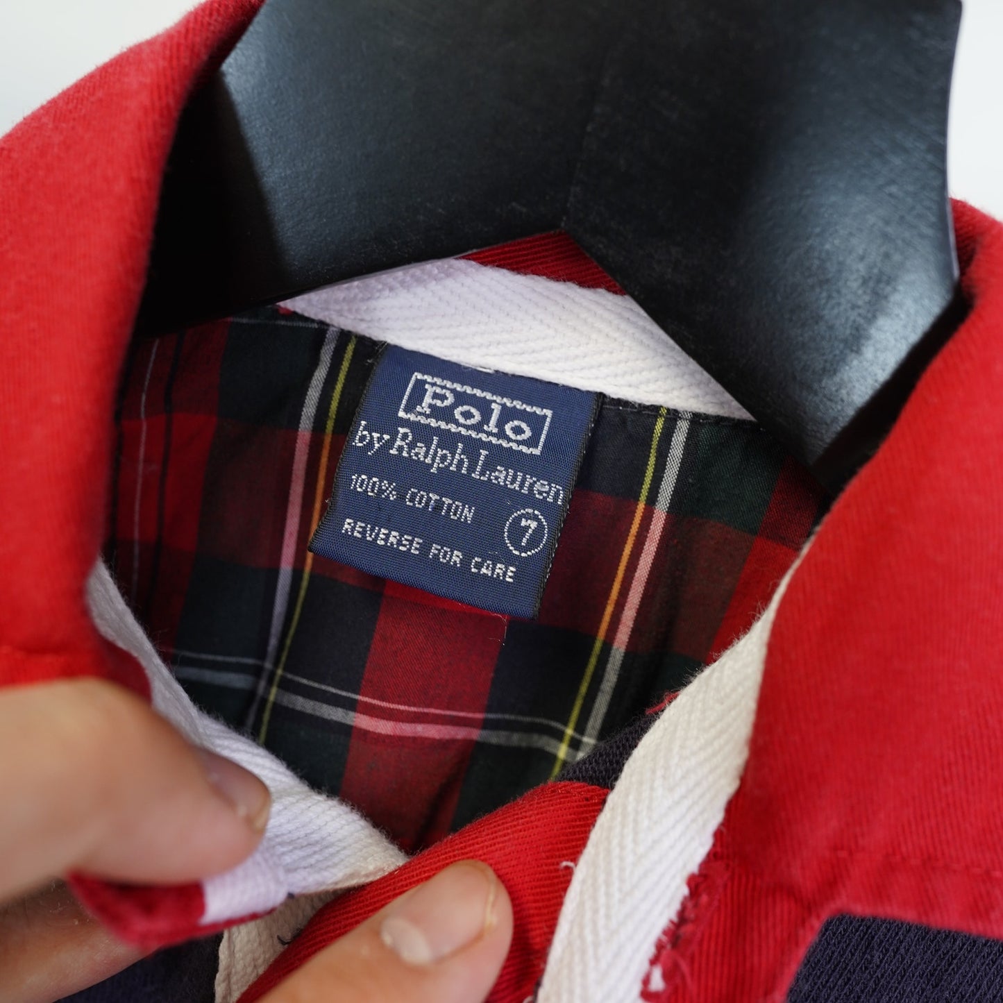 (Youth Size 7) Vintage Polo Ralph Lauren Striped Rugby Kids Embroidered 90s Retro