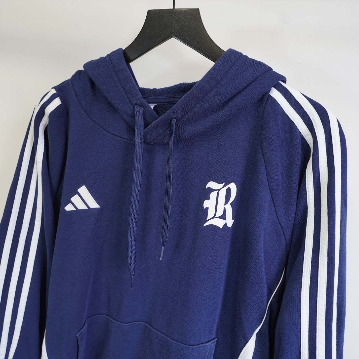 (L) Rice University Owls Adidas Striped Hoodie Men's L Navy Blue White Pullover