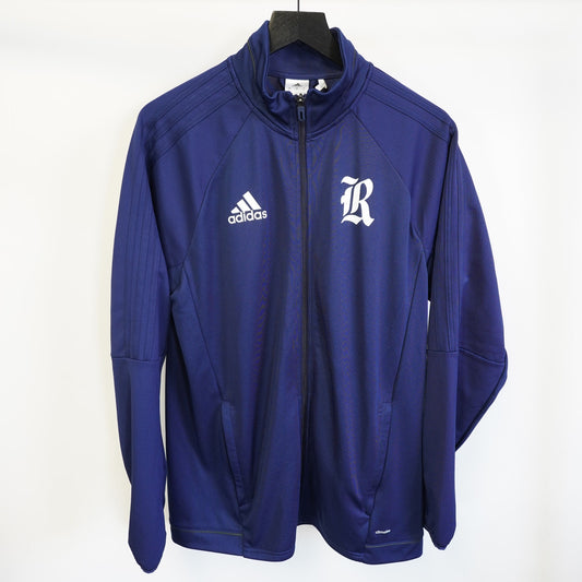 (L) Rice University Owls Adidas Track Jacket Full Zip Men's L Navy Blue Volleyball