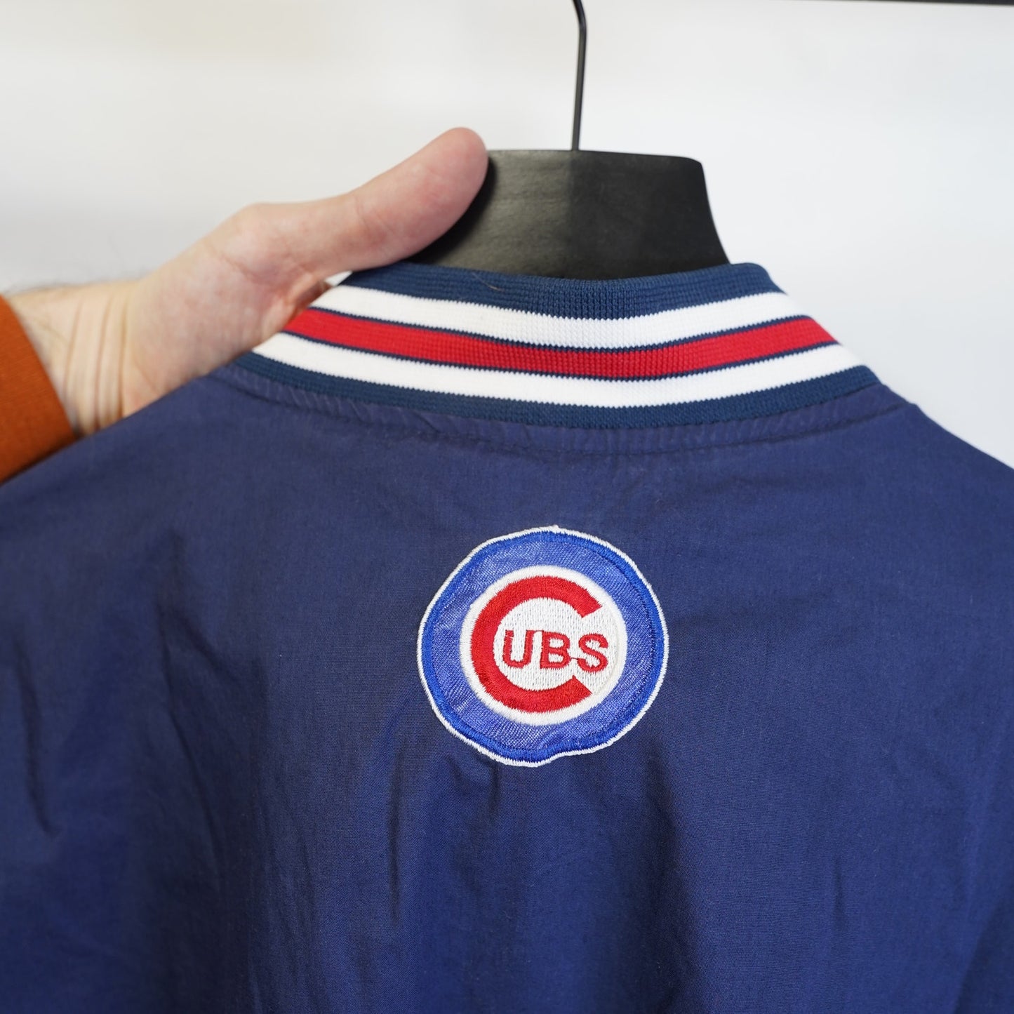 (XL) Vintage Chicago Cubs Fans Gear Stitched Varsity Jacket Men's XL Blue Windbreaker
