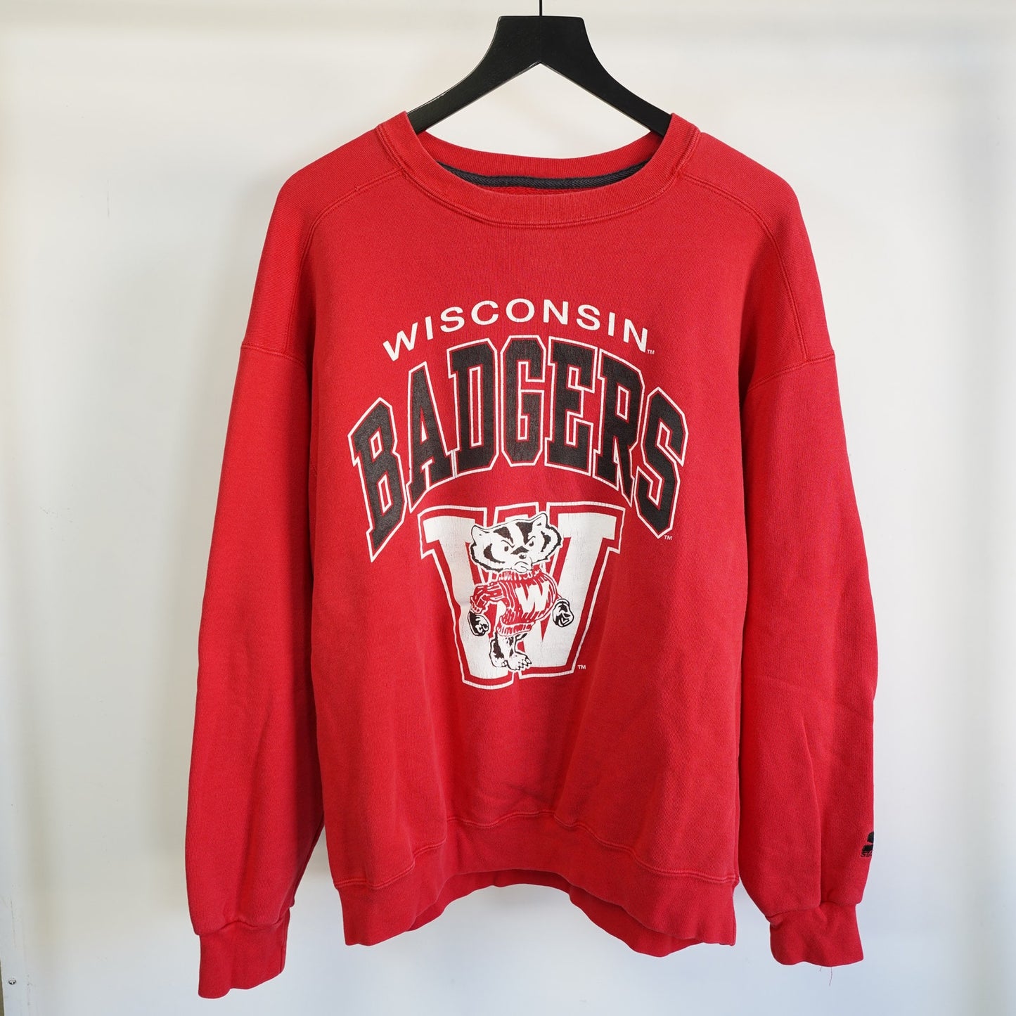 (XL) Vintage Wisconsin Badgers Starter Sweatshirt Men's XL Red 90s Crewneck