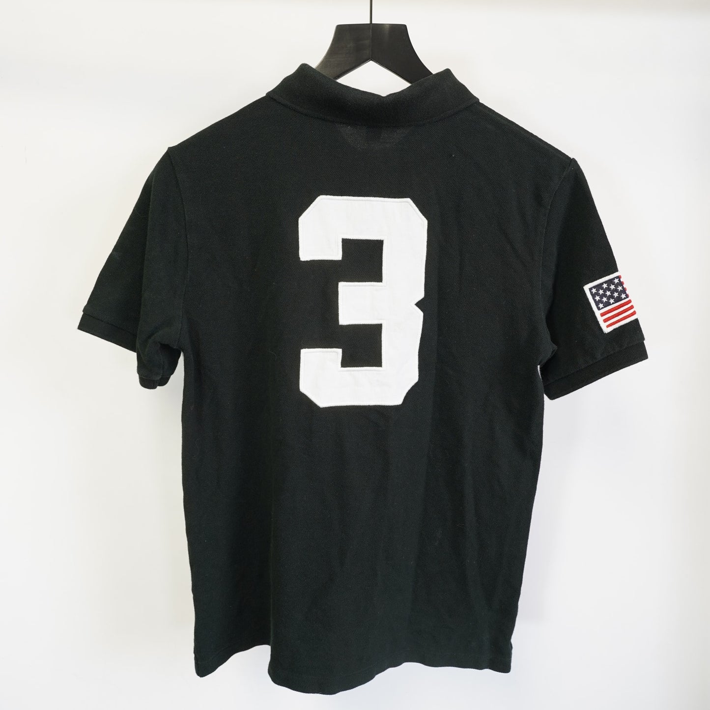(Boys L) Polo Ralph Lauren Big Pony Sewn Colorblock Polo Shirt Boys L 14-16 Gray Black