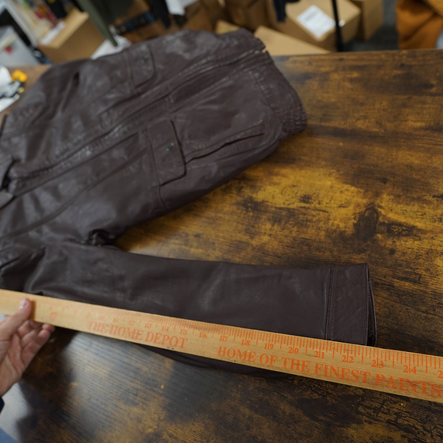 (M/L) True Vintage Colmer 70s Spanish Leather Brown Bomber Motorcycle Jacket Men's M-L