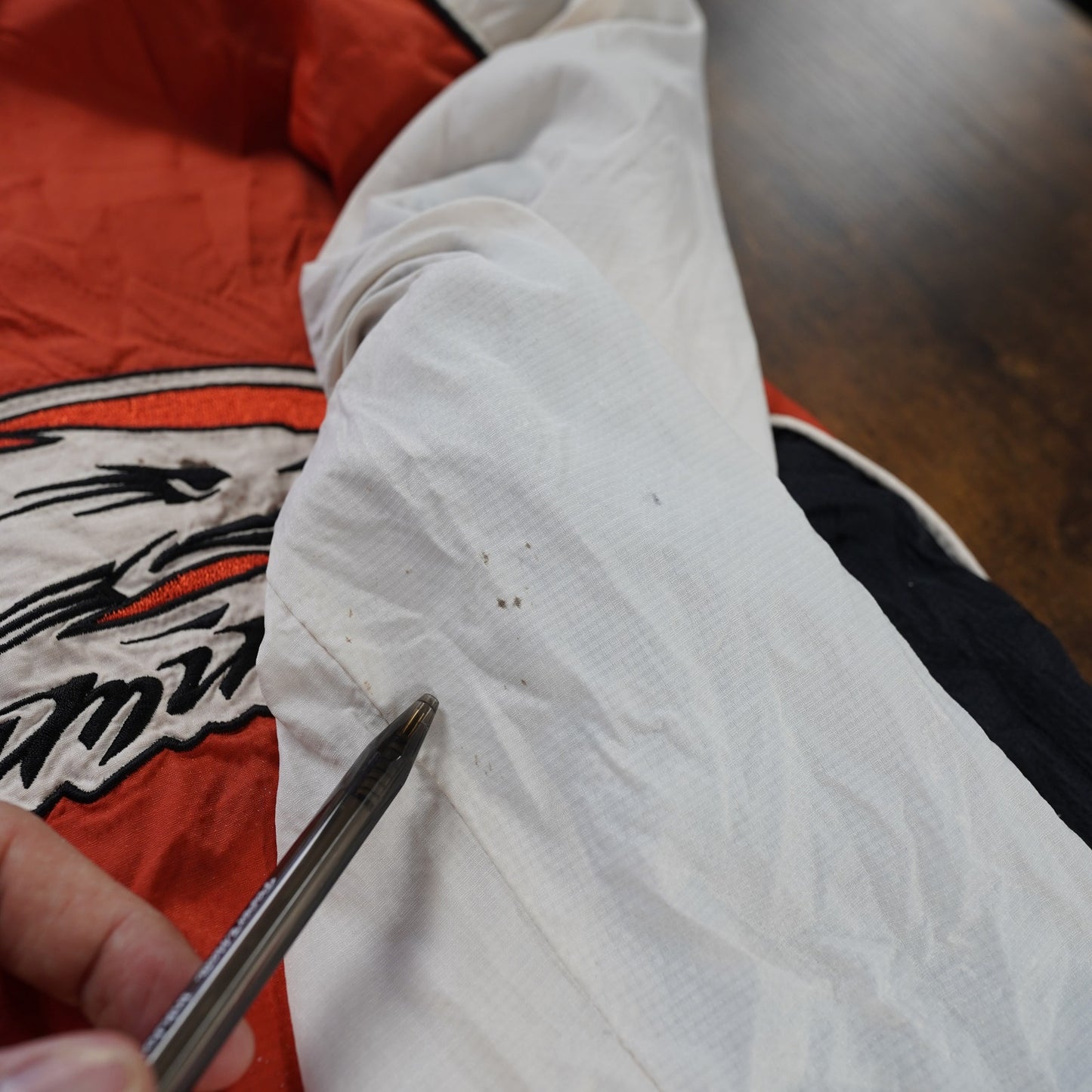 (Women's M) Vtg Harley Davidson Motorcycles Windbreaker Jacket Orange Sewn Eagle