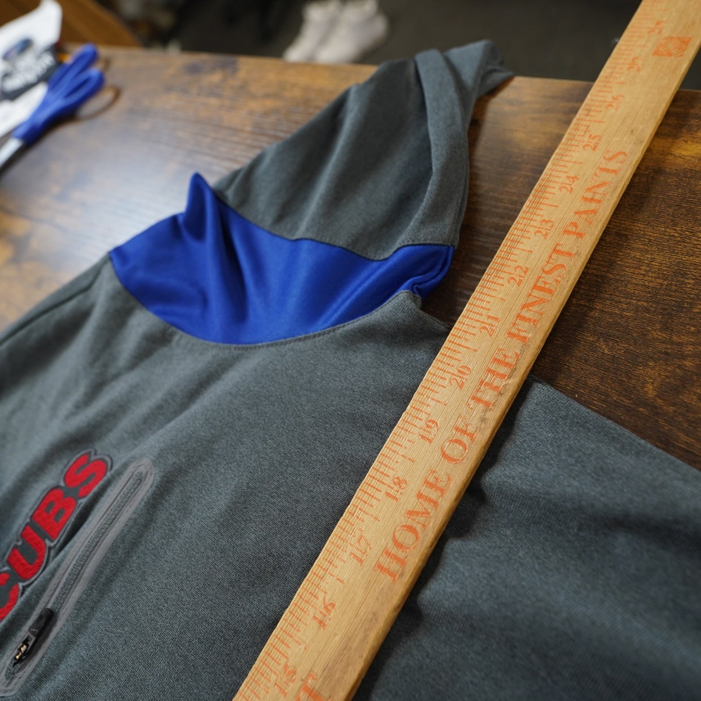 (M) Chicago Cubs Nike 1/4 Zip Embroidered Pullover Men's M Gray Baseball MLB Jacket