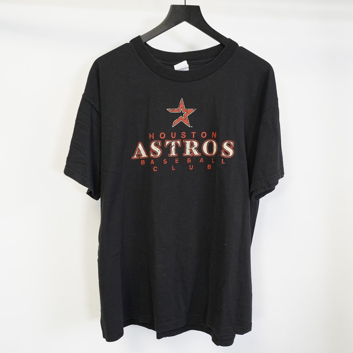 (XL) Vintage Houston Astros Y2K Big Logo Baseball T-Shirt Men's XL Black 2000s H-Town
