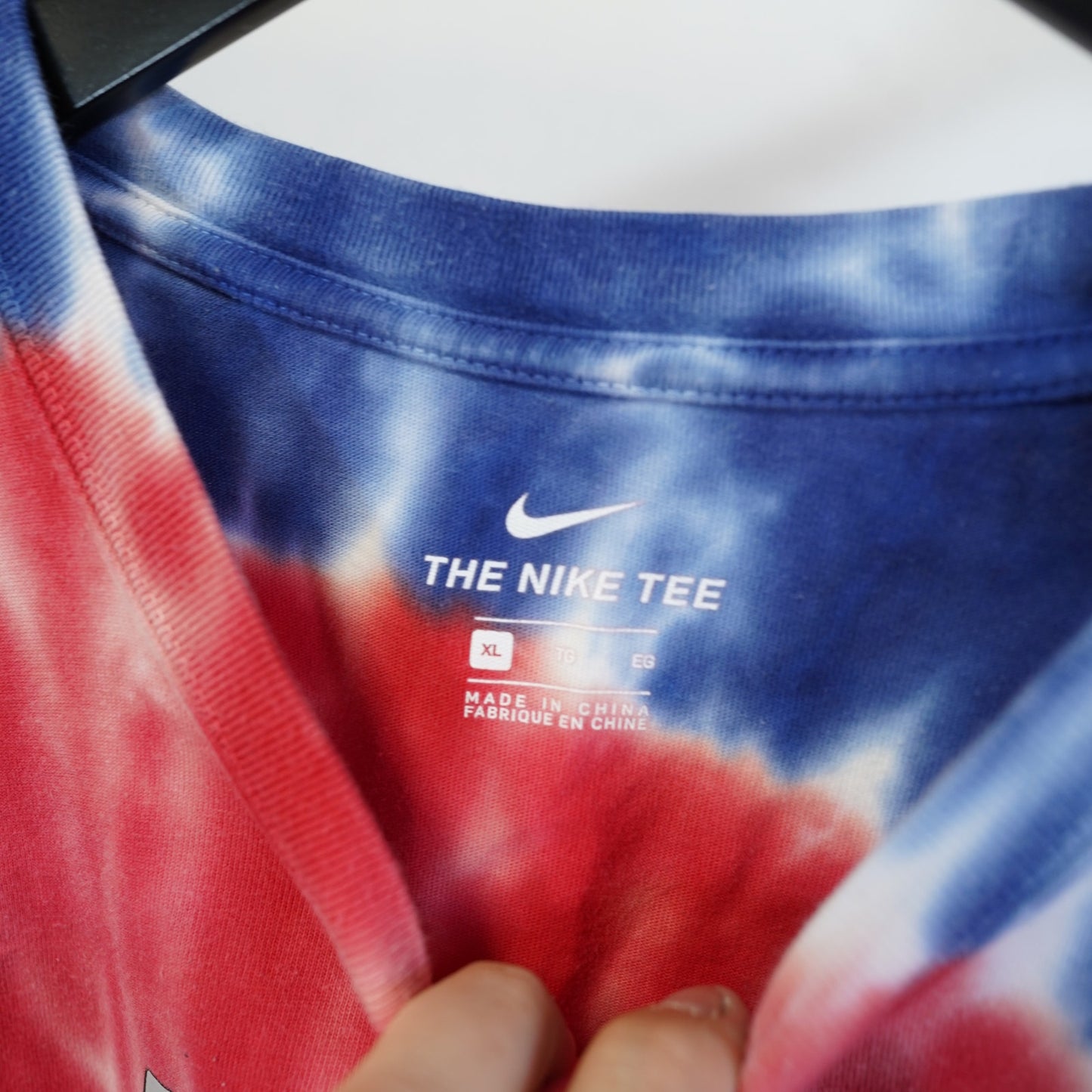 (XL) Nike Exploration Series Tie Dye Skeleton T-Shirt Men’s XL Red Blue Y2K Skate