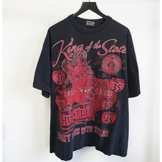 (2XL) Vintage Y2K Houston Texas Rap T-Shirt Men's 2XL Black Hip Hop DJ Screw SUC 2000s